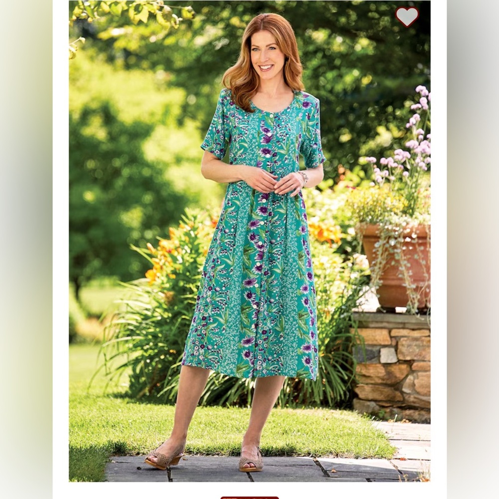Delightful Garden Short-Sleeve Dress the Vermont country store